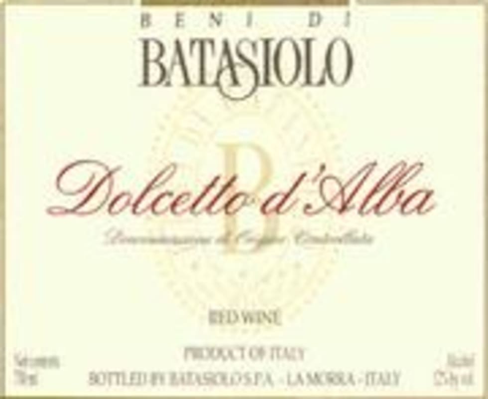 Beni di Batasiolo Dolcetto d'Alba 1999 Front Label