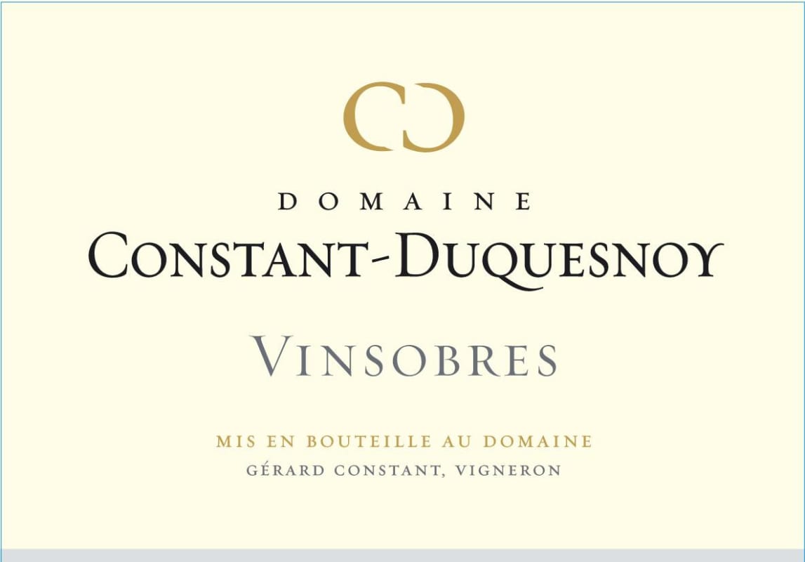 Domaine Constant-Duquesnoy Vinsobres 2012 Front Label