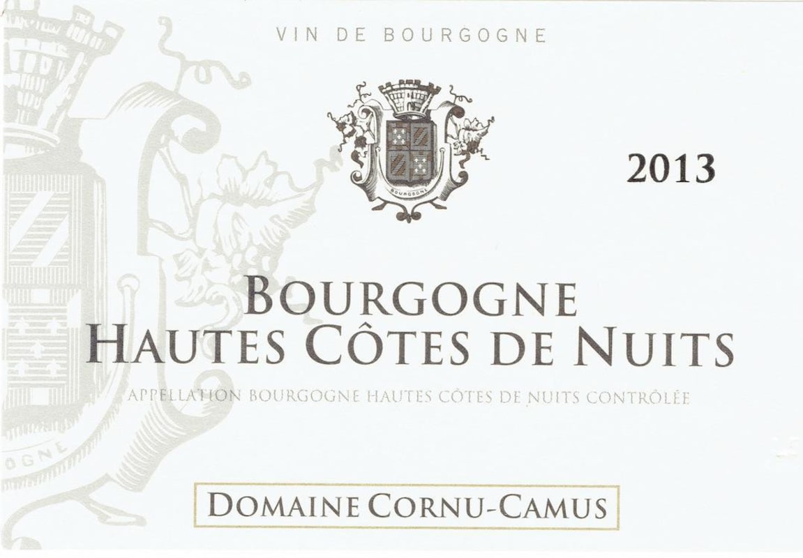 Domaine Cornu-Camus Bourgogne Hautes Cotes de Nuits Blanc 2013 Front Label