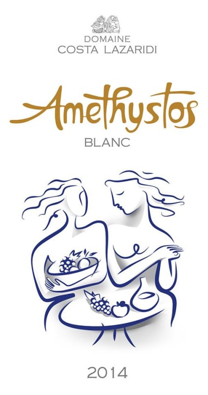 Domaine Costa Lazaridi Amethystos White 2014 Front Label