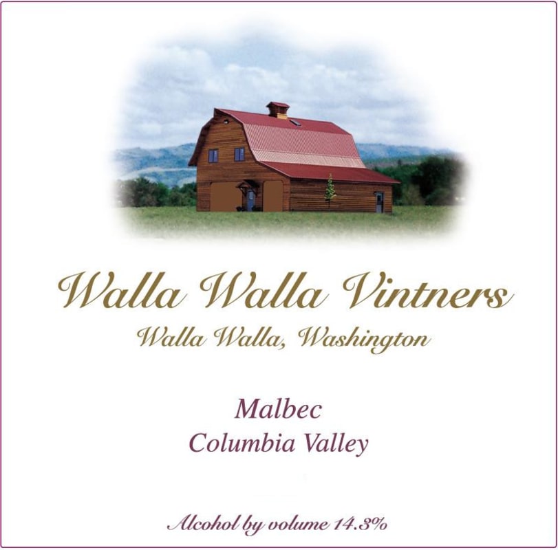 Walla Walla Vintners Malbec 2011 Front Label