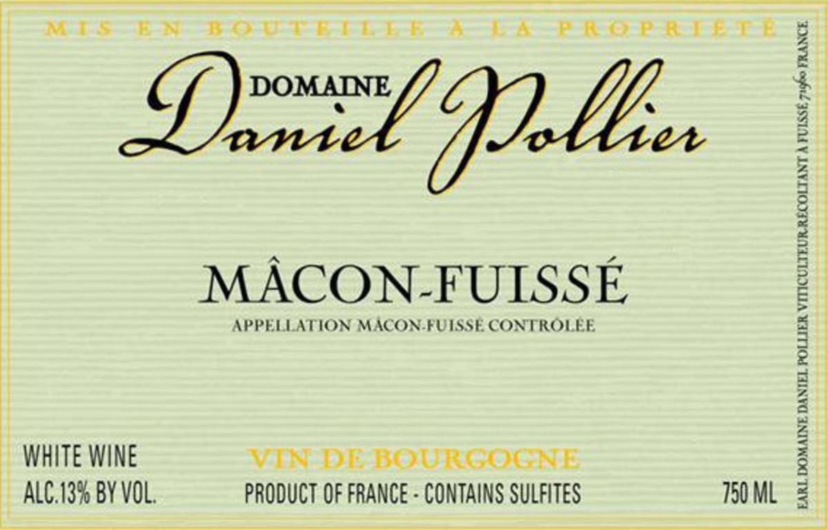 Domaine Daniel Pollier Macon-Fuisse 2013 Front Label