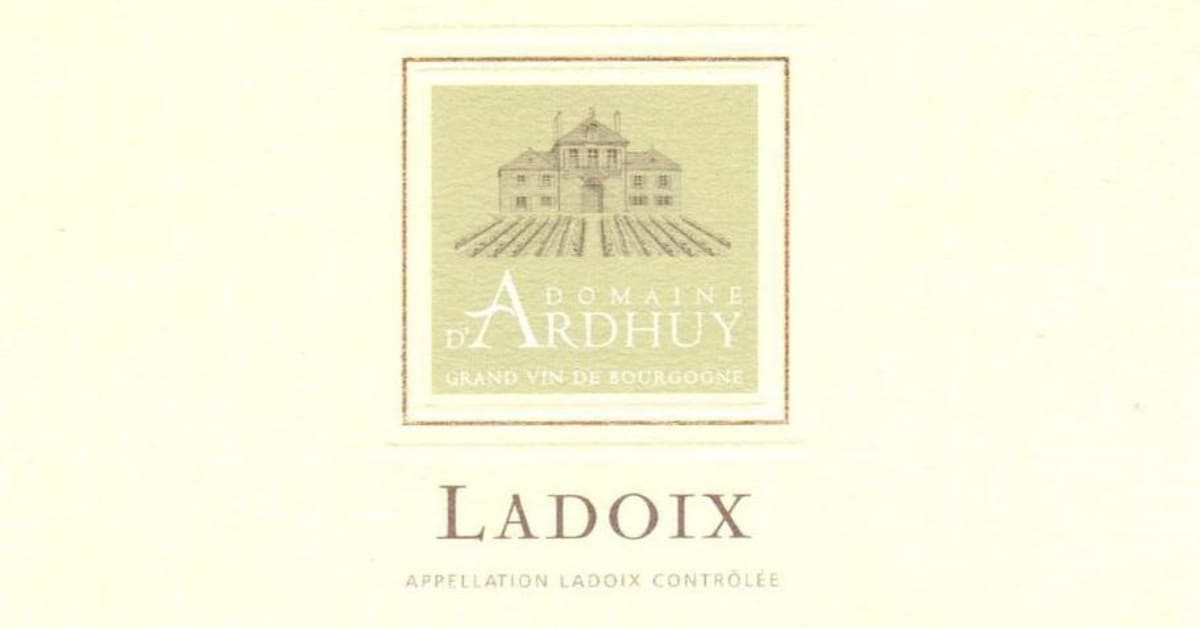 Domaine d'Ardhuy Ladoix Blanc 2012 Front Label