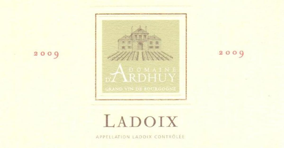 Domaine d'Ardhuy Ladoix Blanc 2009 Front Label