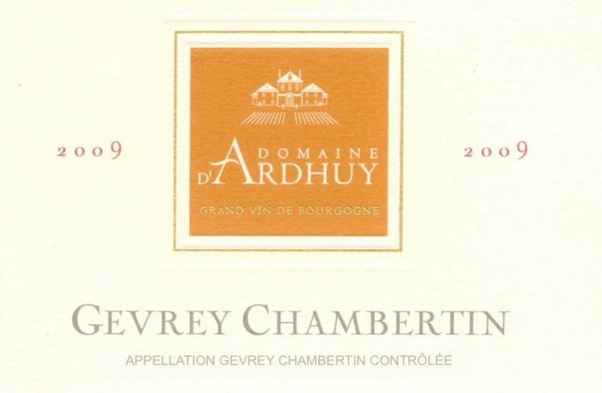 Domaine d'Ardhuy Gevrey Chambertin 2009 Front Label