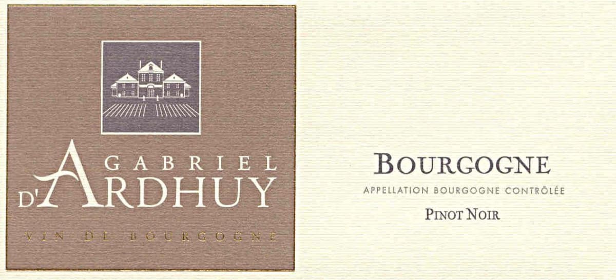 Domaine d'Ardhuy Bourgogne Pinot Noir 2010 Front Label