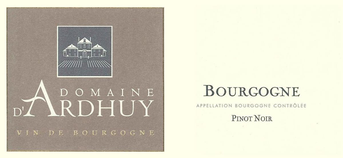 Domaine d'Ardhuy Bourgogne Pinot Noir 2013 Front Label
