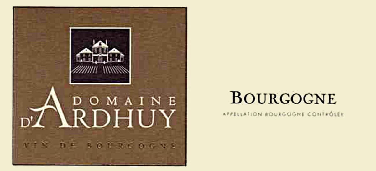Domaine d'Ardhuy Bourgogne Chardonnay 2013 Front Label