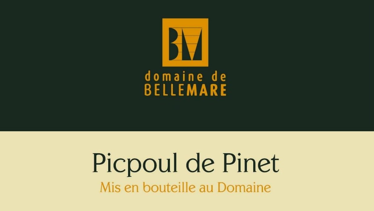 Domaine de Belle Mare Picpoul de Pinet 2015 Front Label