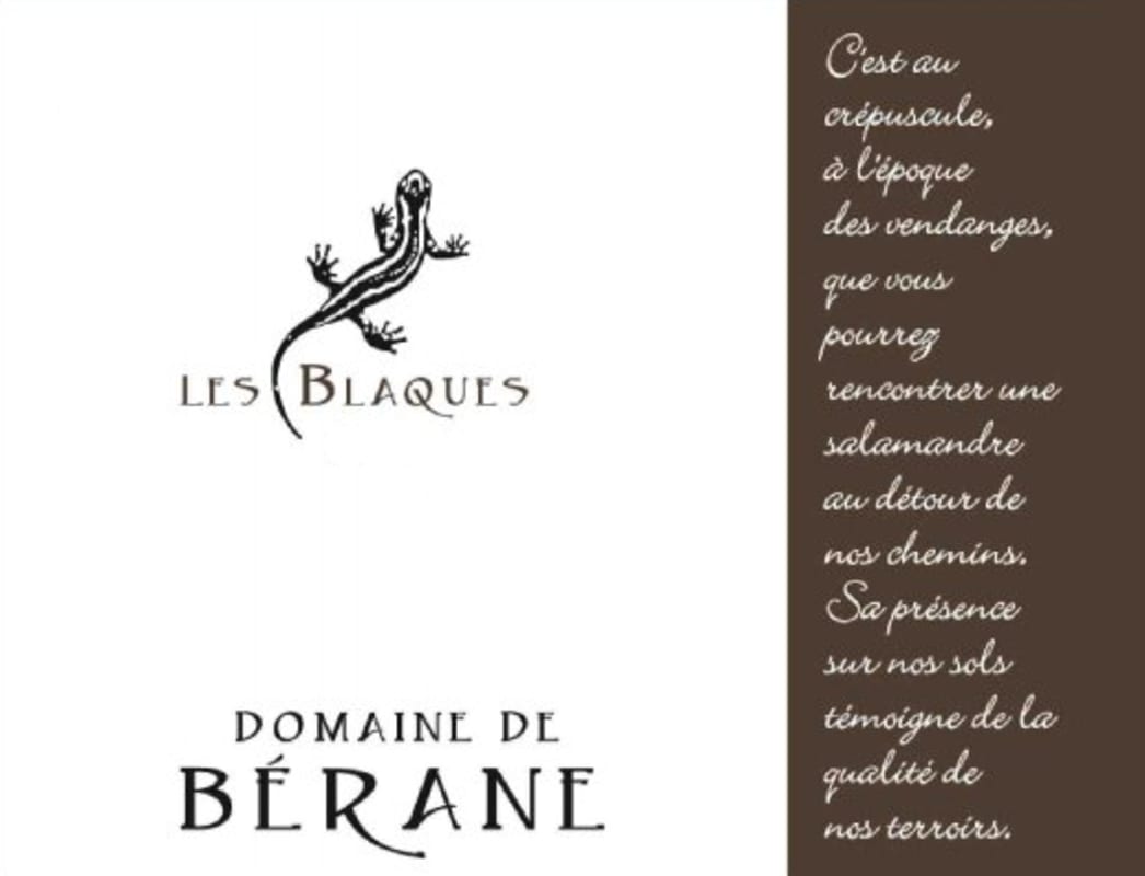 Domaine de Berane Cotes du Ventoux Les Blaques 2009 Front Label