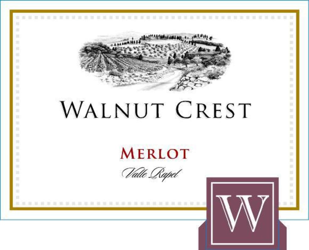 Walnut Crest Merlot 2015 Front Label