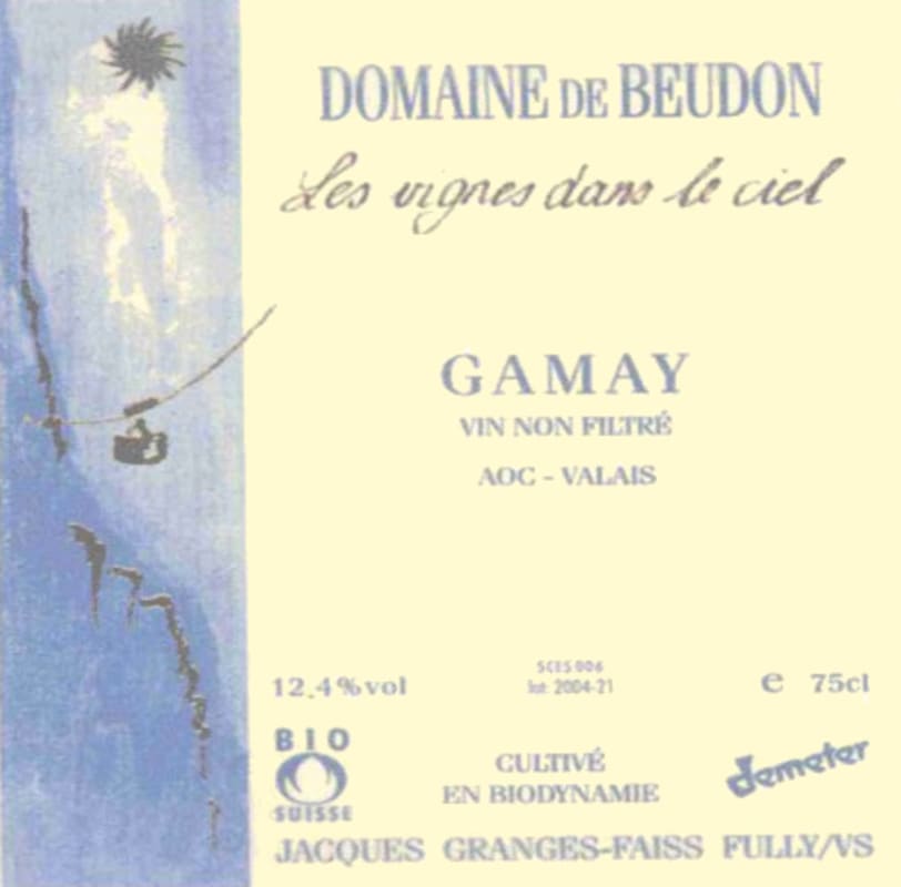 Domaine de Beudon Gamay 2005 Front Label