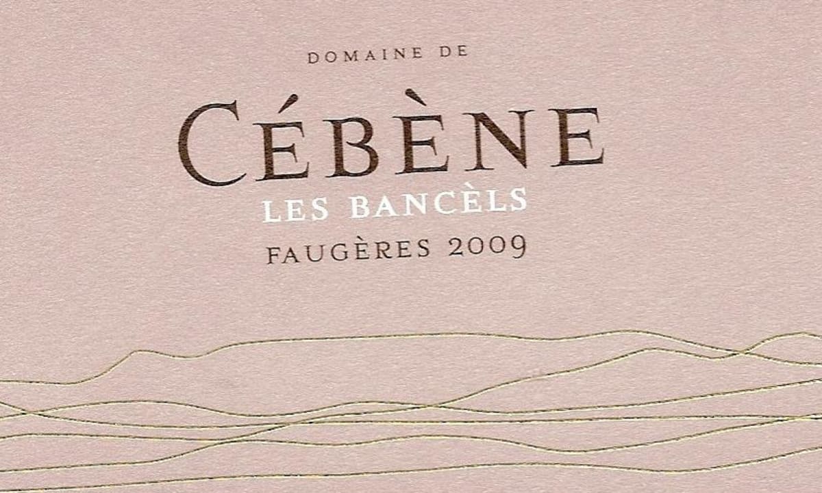 Domaine de Cebene Faugeres Les Bancels 2009 Front Label