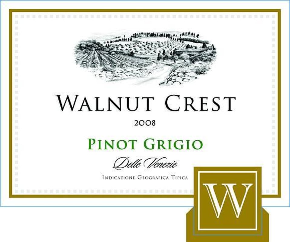 Walnut Crest Pinot Grigio 2008 Front Label