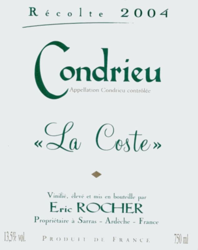Domaine de Champal Condrieu La Coste 2004 Front Label
