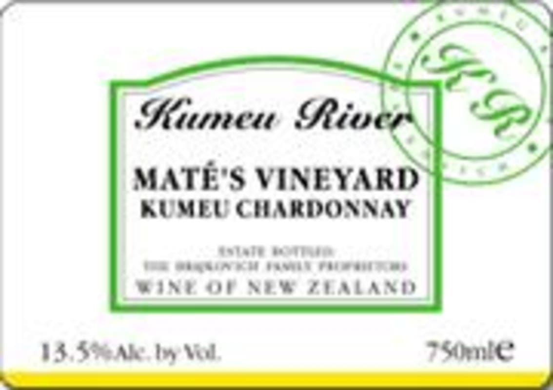Kumeu River Mate's Vineyard Chardonnay 1998 Front Label