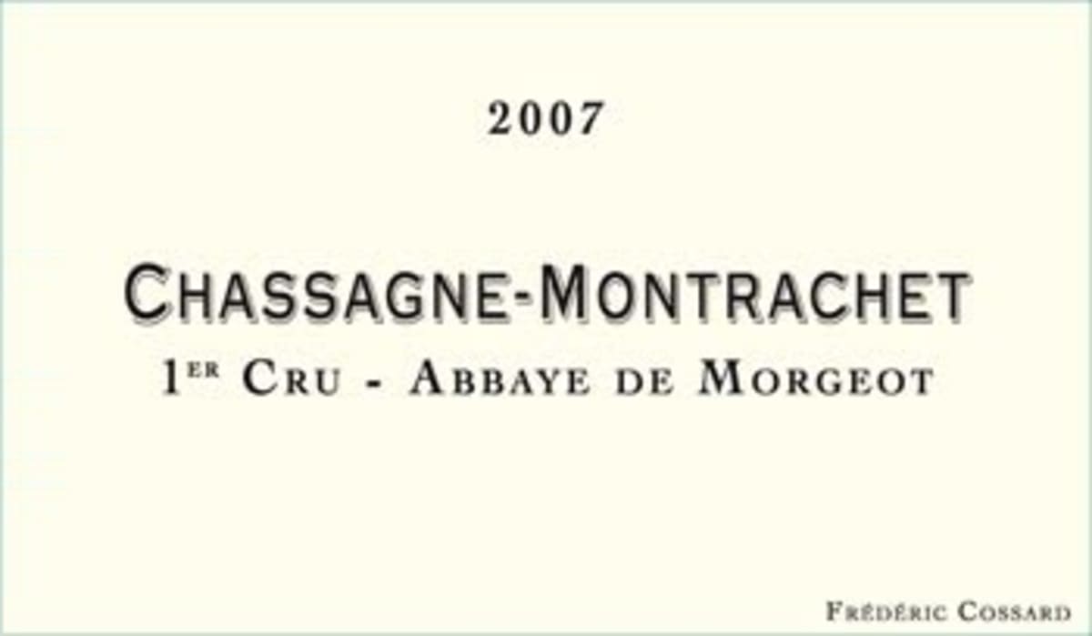 Domaine de Chassorney Chassagne-Montrachet Abbaye de Morgeot Premier CRU 2007 Front Label