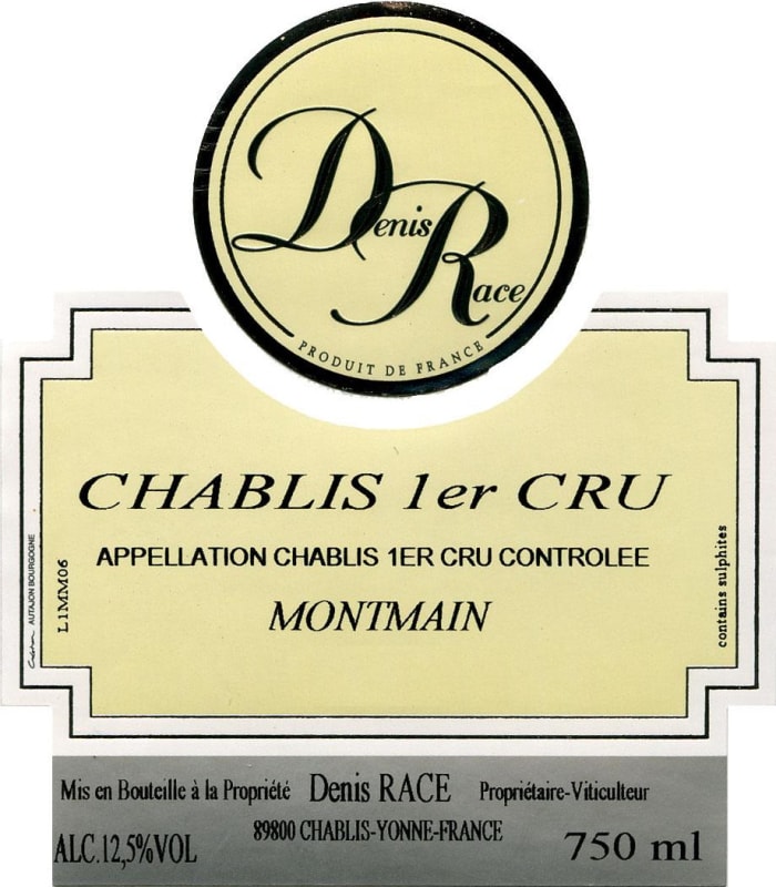 Domaine de Claire Chablis Montmains Premier Cru 2007 Front Label