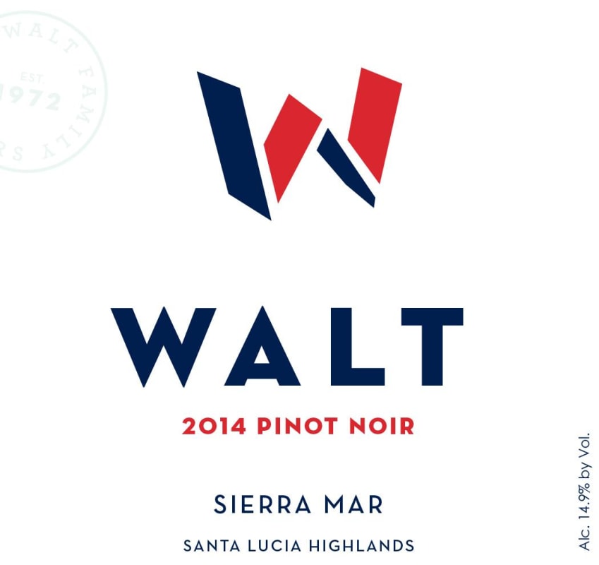 Walt Sierra Mar Vineyard Pinot Noir 2014 Front Label