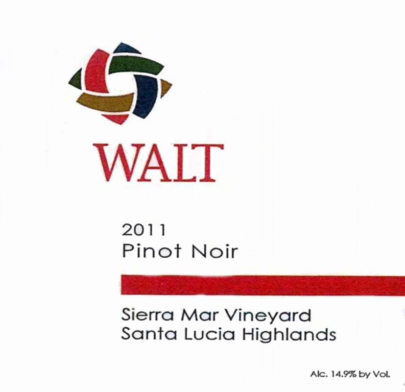 Walt Sierra Mar Vineyard Pinot Noir 2011 Front Label