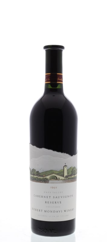 Robert Mondavi Reserve Cabernet Sauvignon (bins soiled label) 1992 Front Bottle Shot