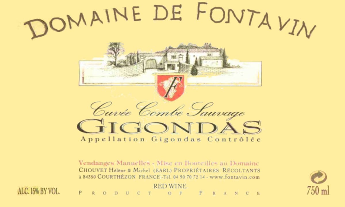 Domaine de Fontavin Gigondas Cuvee Combe Sauvage 2011 Front Label