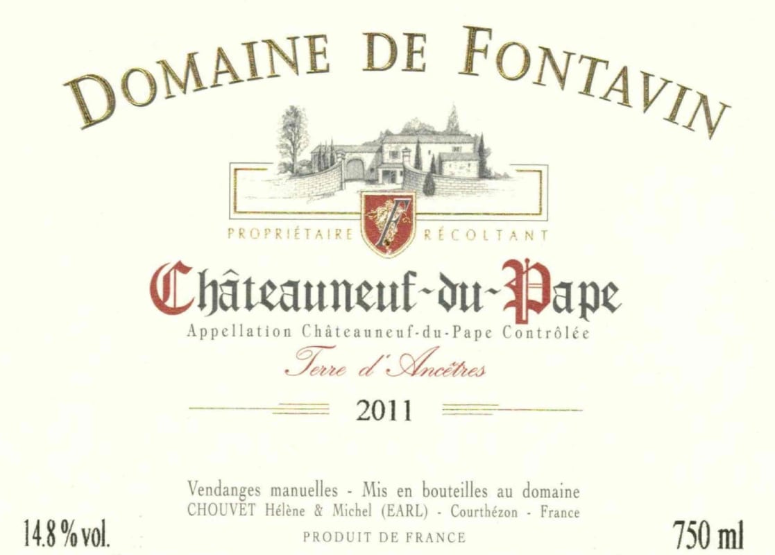 Domaine de Fontavin Chateauneuf-du-Pape Cuvee Tradition 2011 Front Label