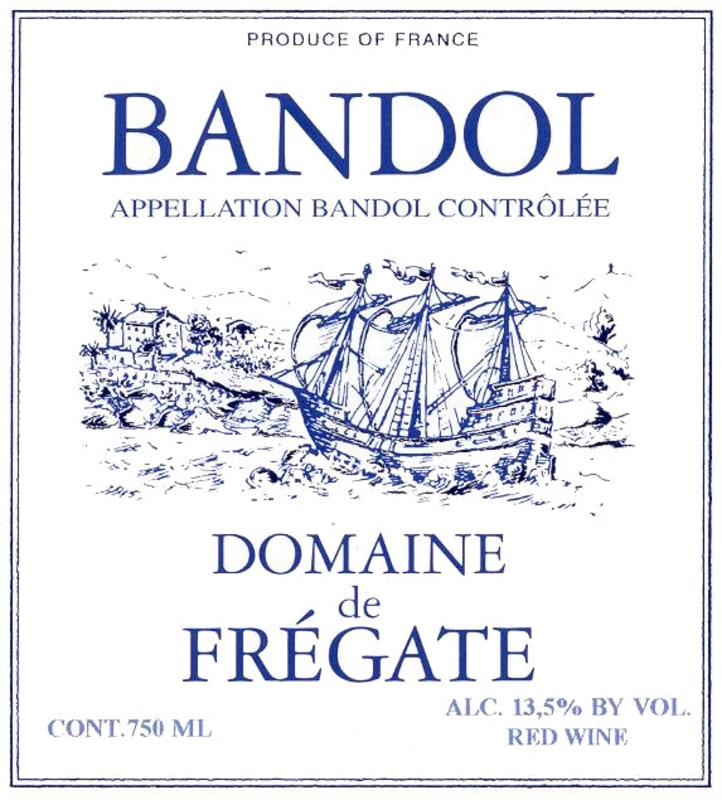 Domaine de Fregate Bandol 2012 Front Label