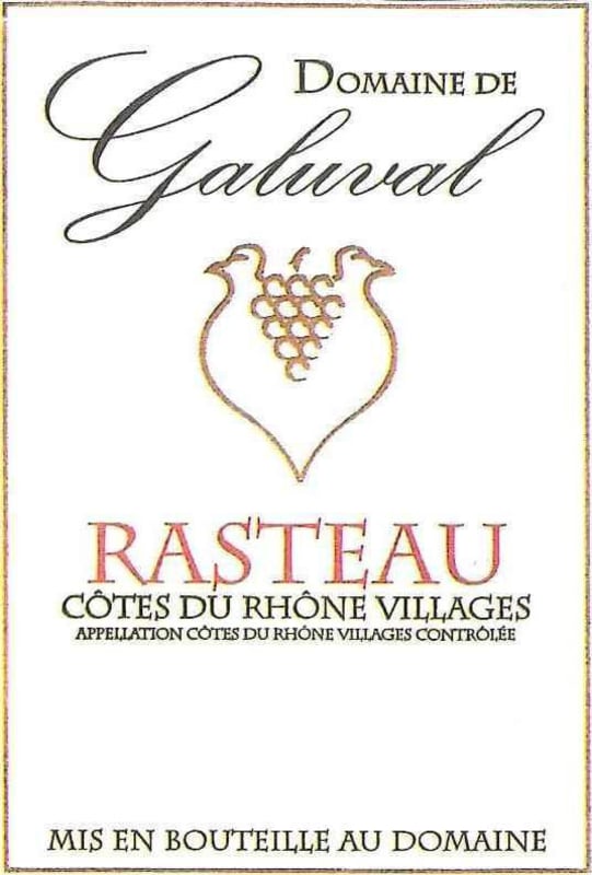 Domaine Galuval Rasteau 2013 Front Label