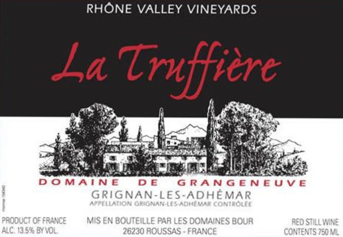 Dom. de Grangeneuve Tricastin-Grignan-les-Adhemar La Truffiere 2011 Front Label