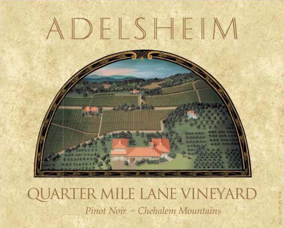 Adelsheim Quarter Mile Lane Pinot Noir 2008 Front Label
