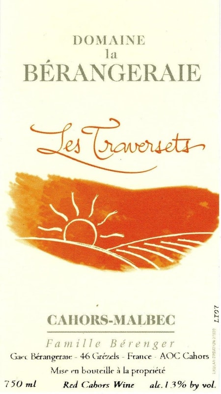 Domaine de La Berangeraie Les Traversets 2011 Front Label