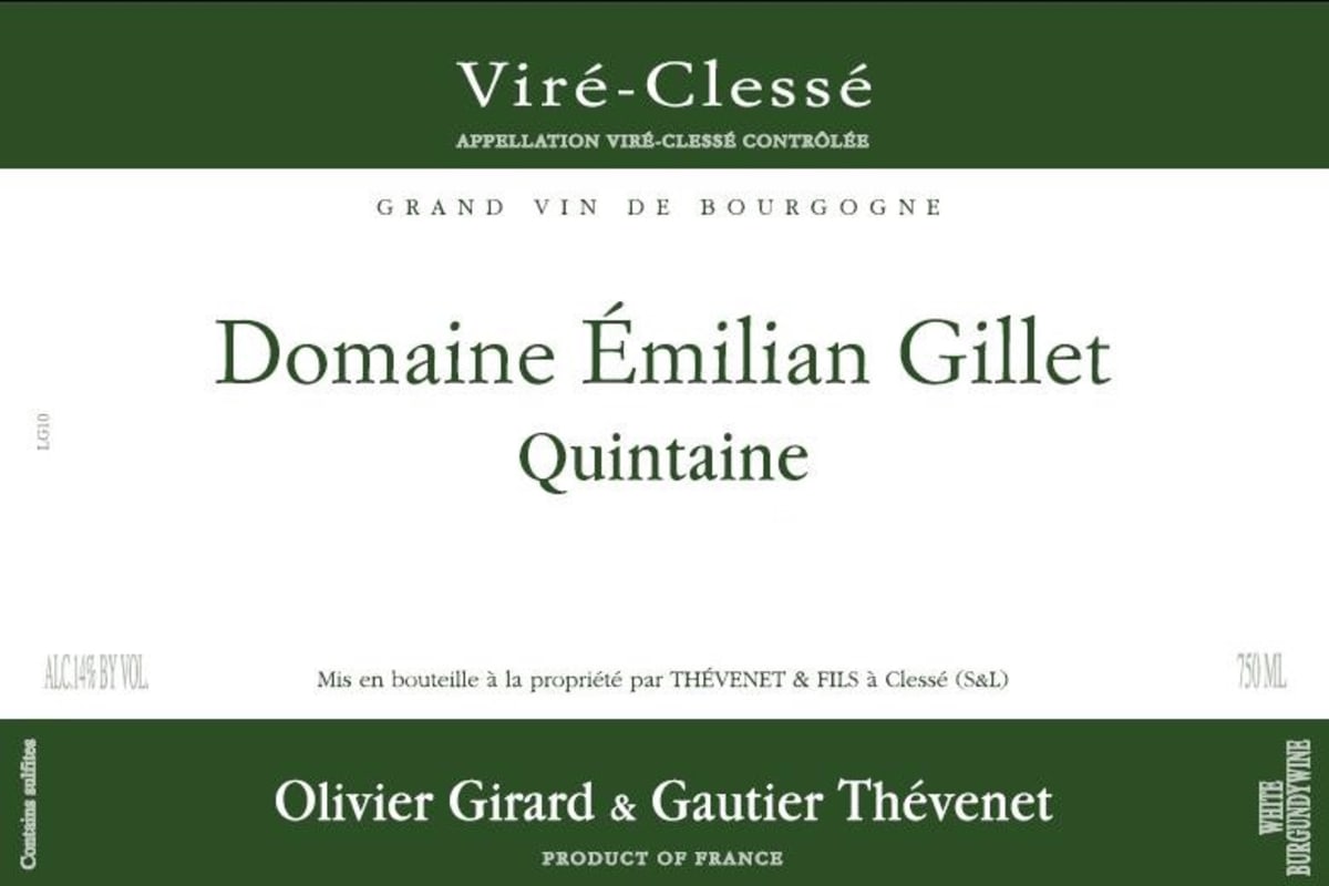 Domaine de la Bongran Vire-Clesse Quintaine 2013 Front Label