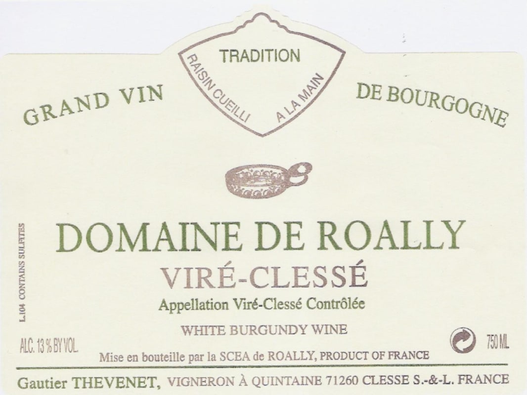 Domaine de la Bongran Vire Clesse 2014 Front Label