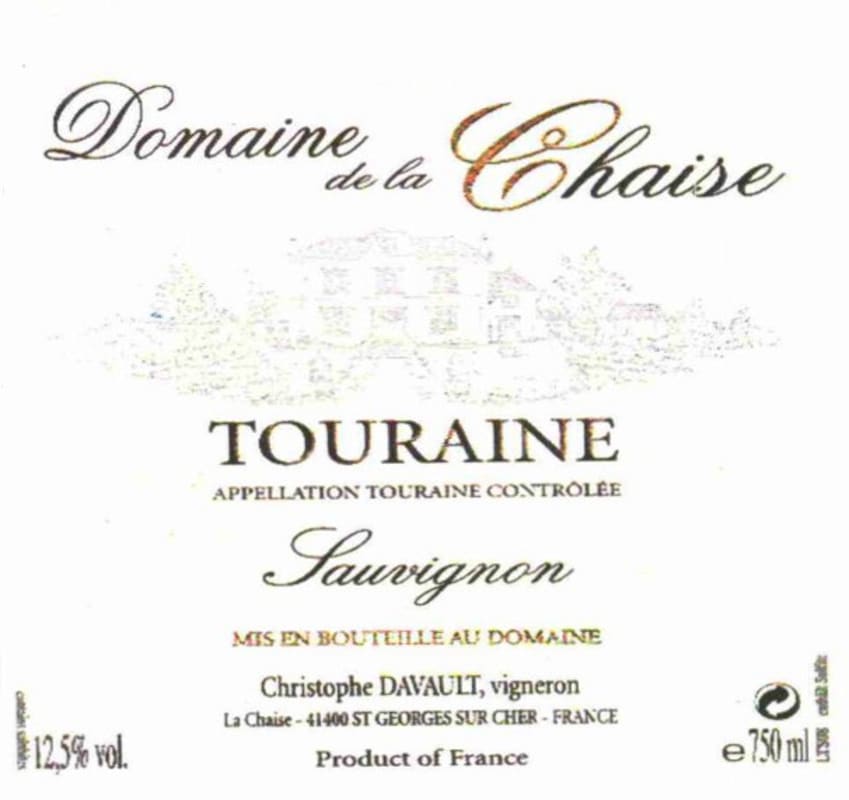 Domaine de la Chaise Touraine Sauvignon 2009 Front Label