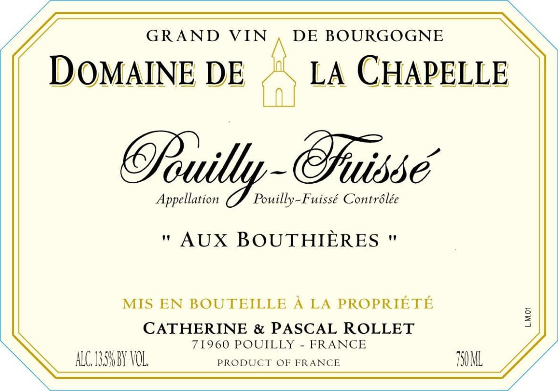 Domaine de la Chapelle - Catherine & Pascal Rollet Pouilly-Fuisses Aux Bouthieres 2011 Front Label