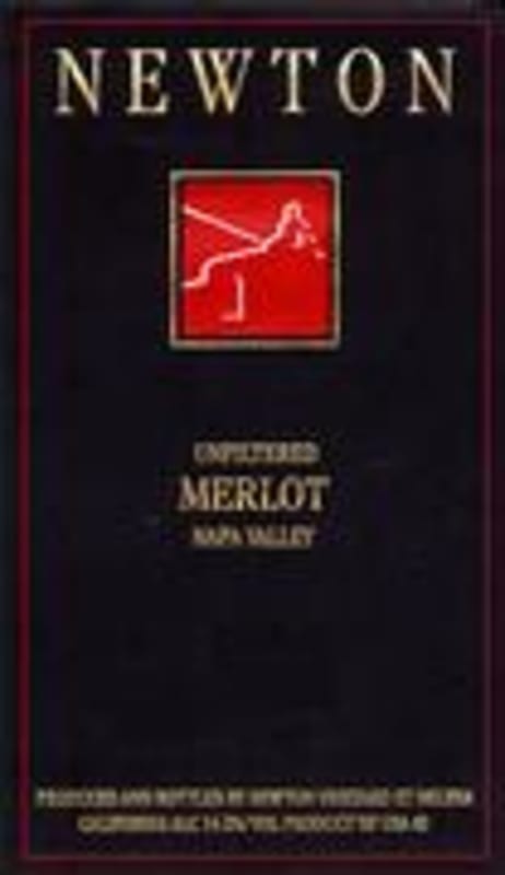 Newton Merlot Unfiltered 1993 Front Label
