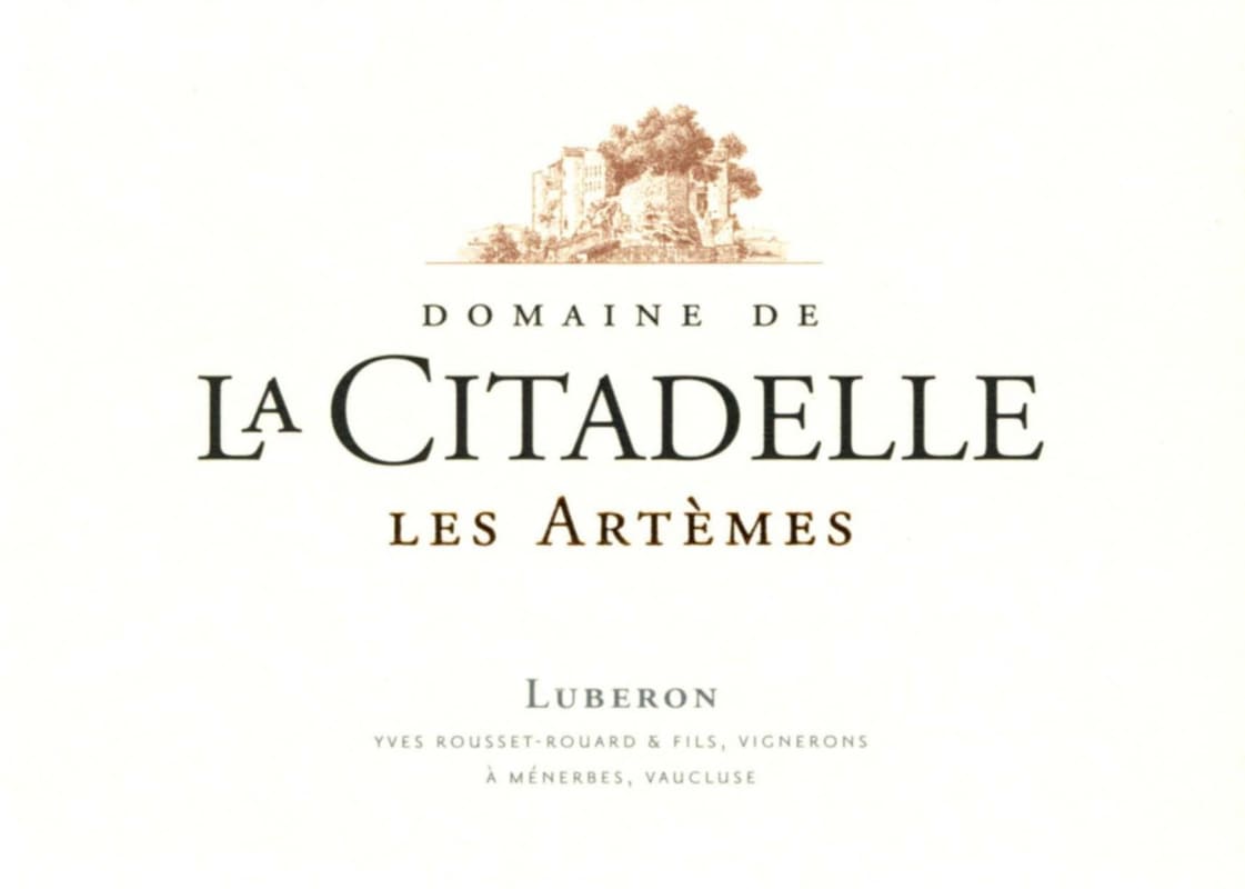 Domaine de la Citadelle Luberon Les Artemes Cuvee Blanc 2015 Front Label