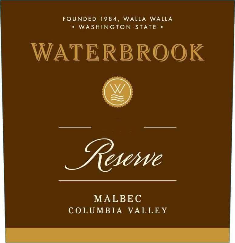 Waterbrook Reserve Malbec 2012 Front Label