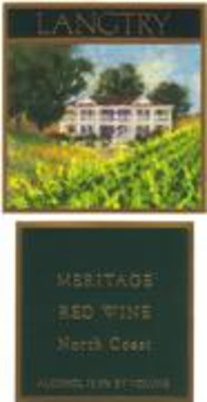 Guenoc Langtry Meritage 1991 Front Label