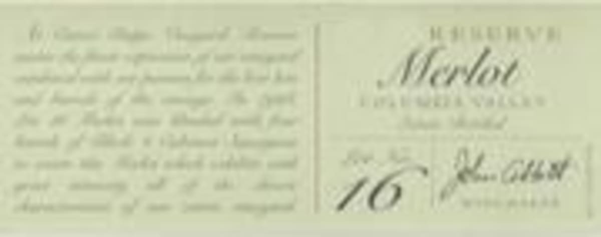 Canoe Ridge Reserve Merlot 1998 Front Label