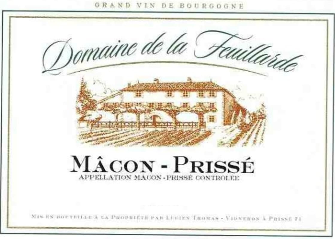 Domaine de la Feuillarde Macon-Prisse 2013 Front Label