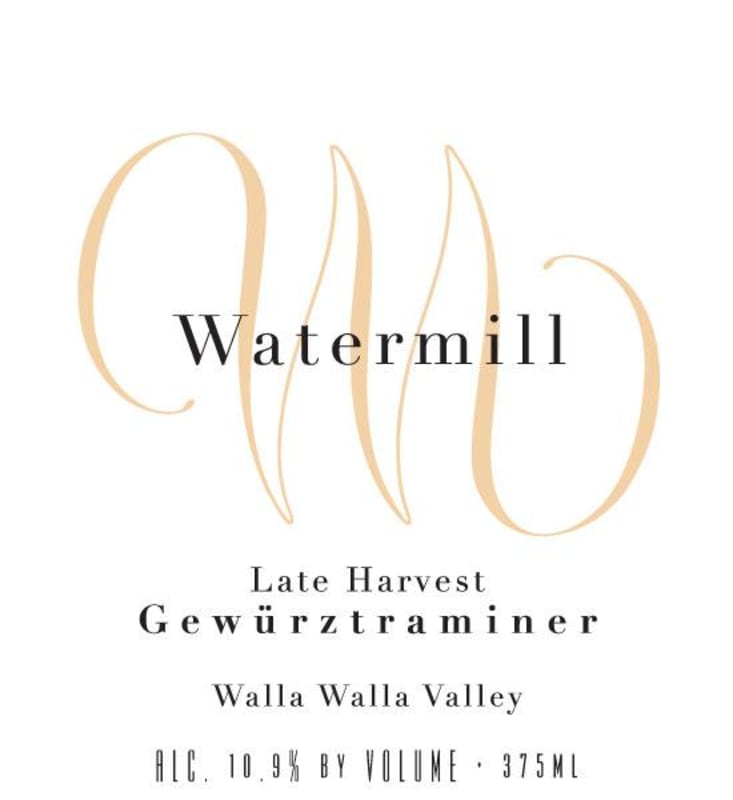 Watermill Late Harvest Gewurztraminer 2014 Front Label