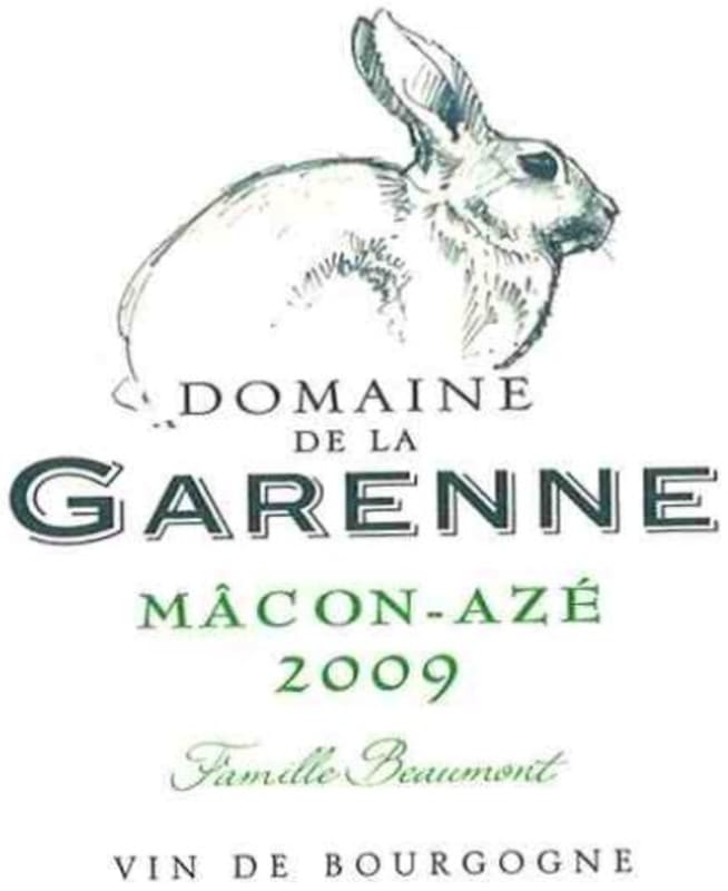 Domaine de La Garenne Macon Aze Blanc 2009 Front Label