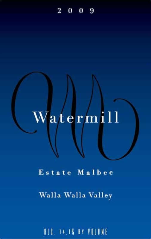 Watermill Estate Malbec 2009 Front Label