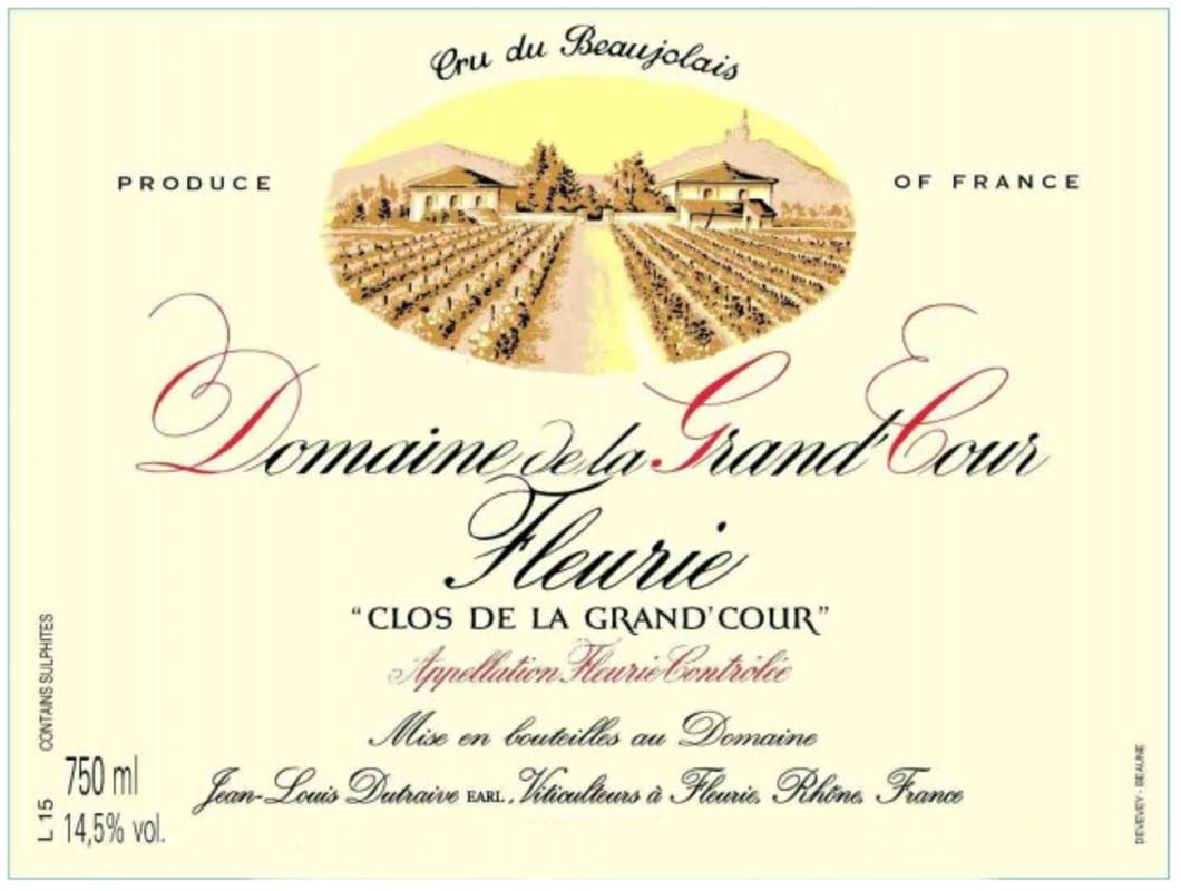 Domaine de la Grand'Cour Fleurie Clos de la Grand'Cour 2015 Front Label
