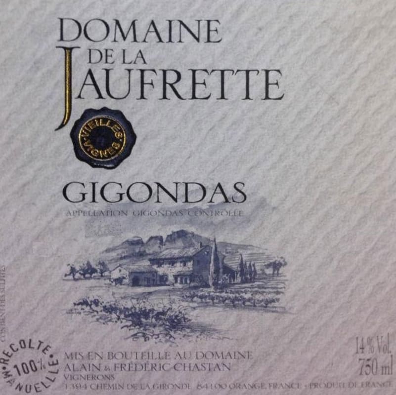 Domaine de la Jaufrette Gigondas 2009 Front Label