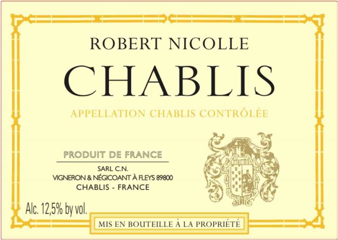 Domaine de la Mandeliere Chablis 2015 Front Label