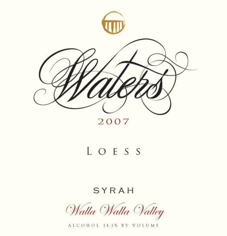 Waters Loess Vineyard Syrah 2007 Front Label