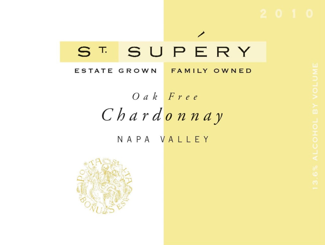 St. Supery Oak Free Chardonnay 2010 Front Label